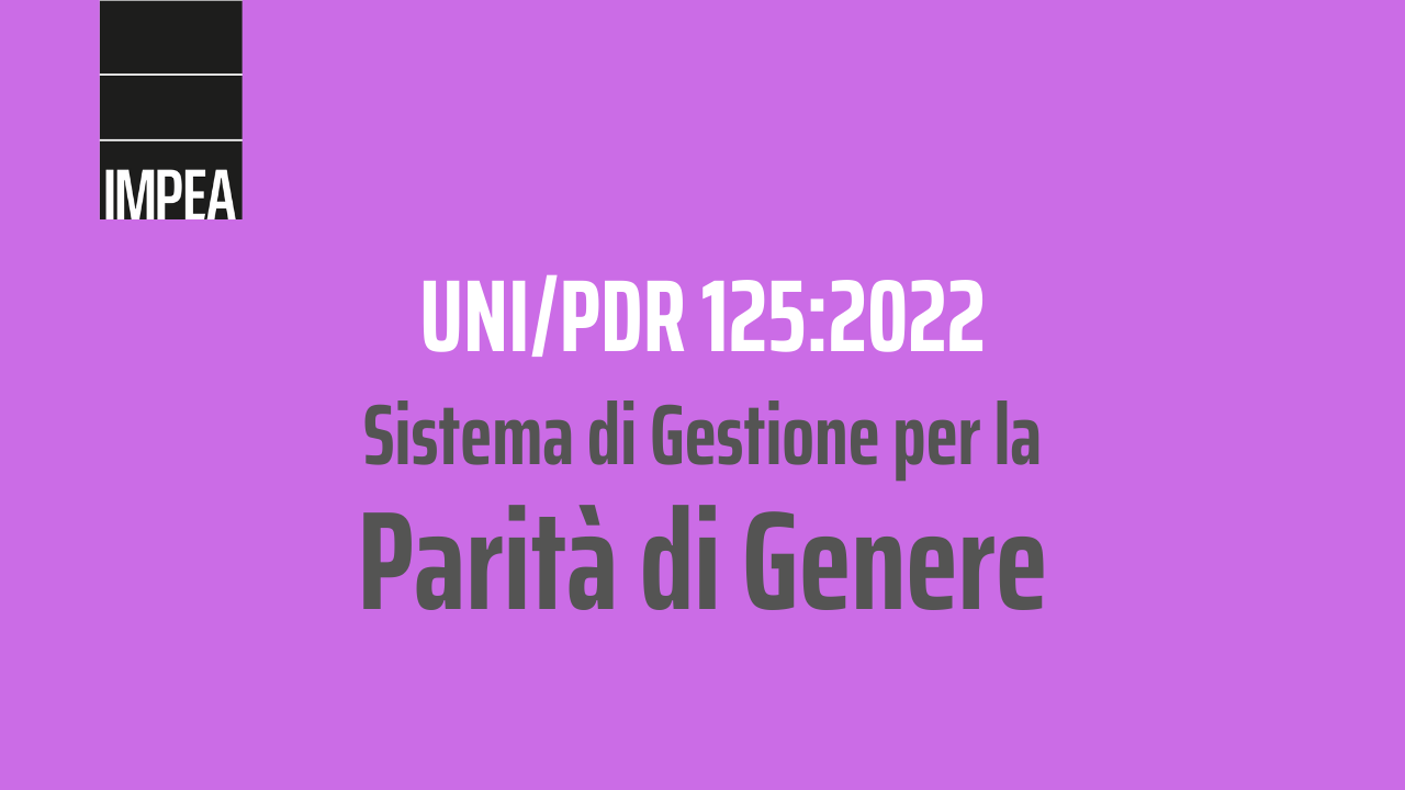 Certificazione per la parità di genere