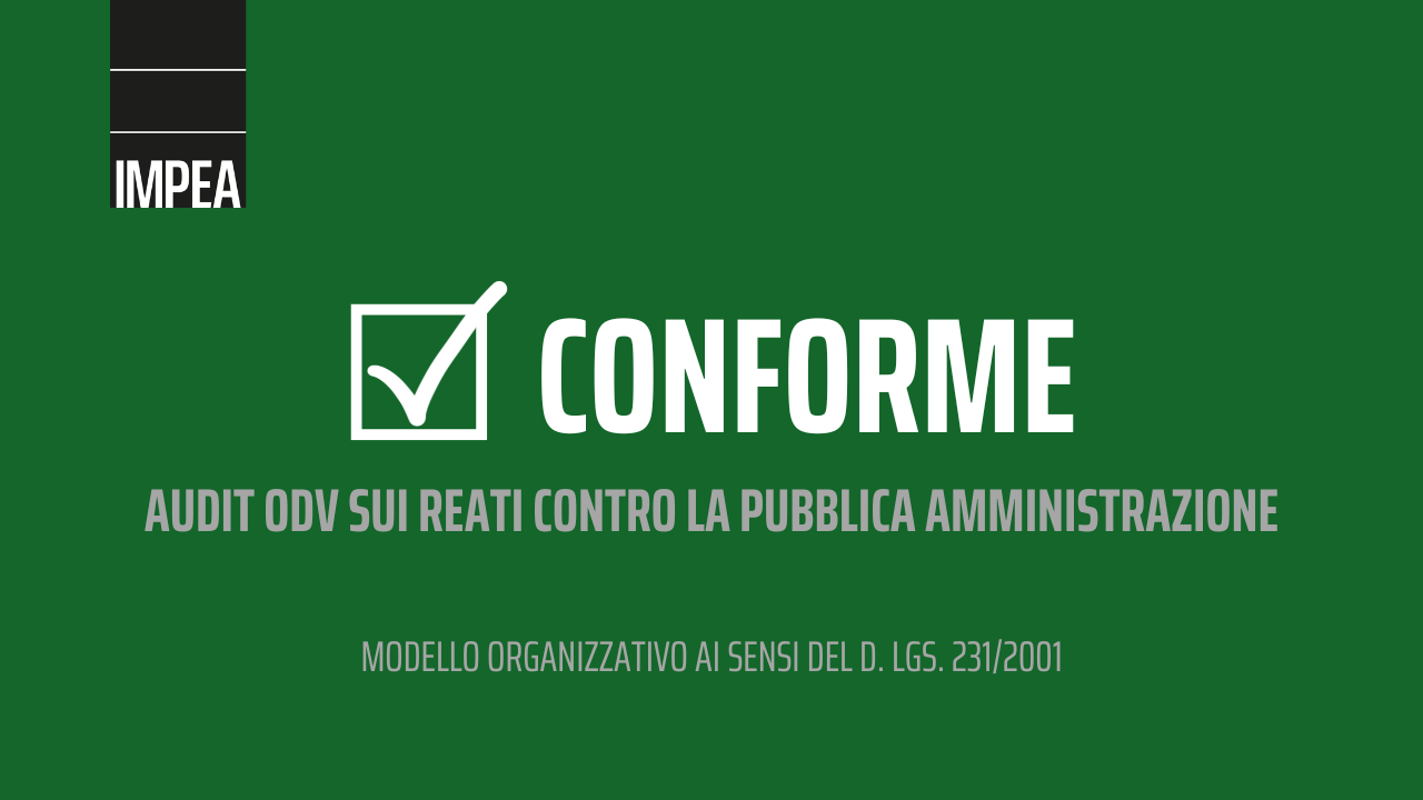 Audit dell’ODV sui reati contro la pubblica amministrazione