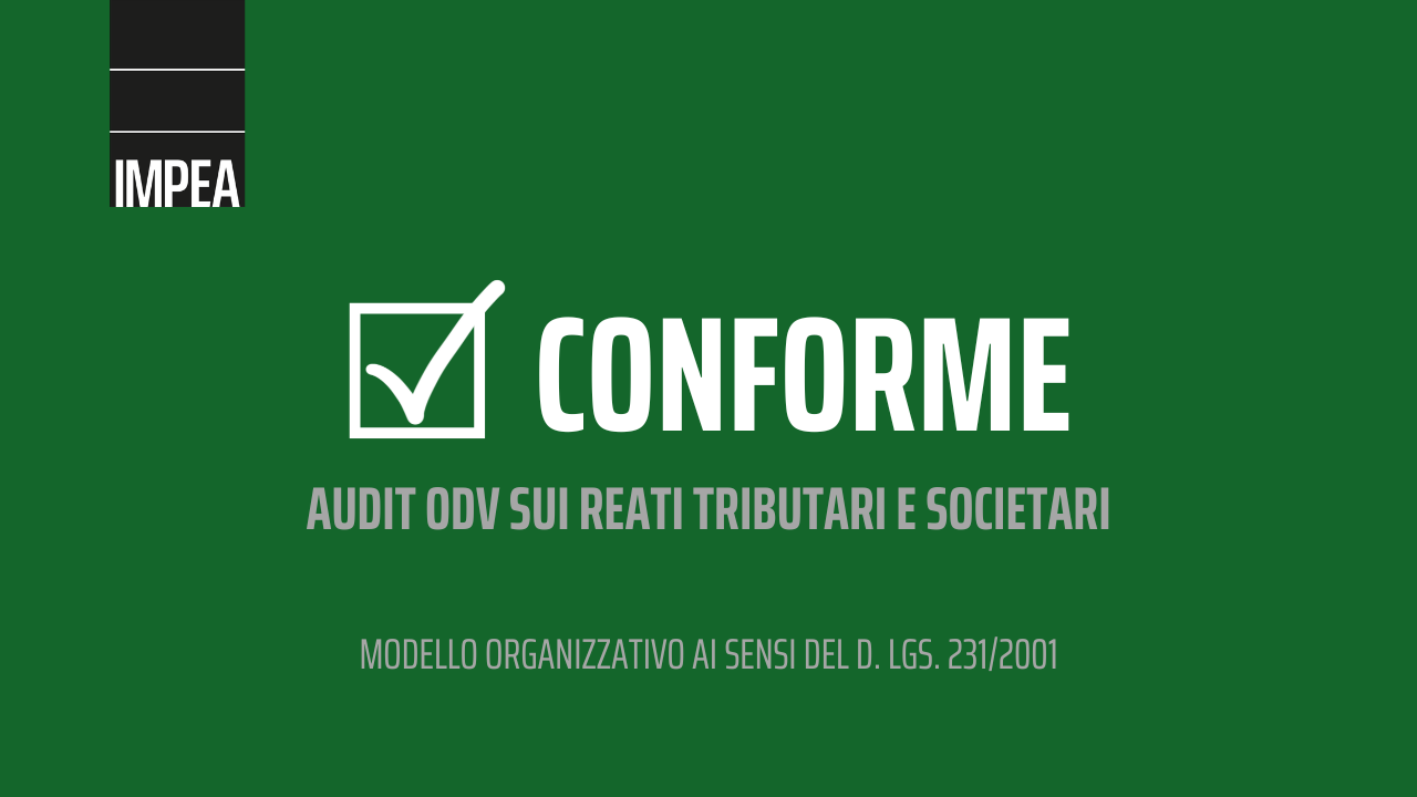 AUDIT REATI TRIBUTARI E SOCIETARI