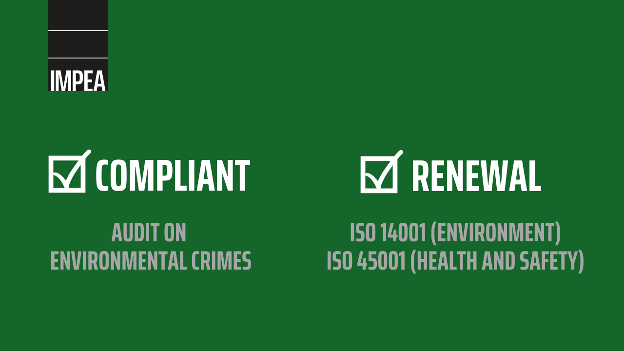 Renewal certifications ISO 14001 and ISO 45001